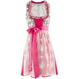 BONPRIX kostýmové šaty-dirndl Barva: Růžová, Mezinárodní velikost: L, EU velikost: 44