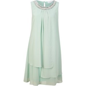 Bonprix BPC SELECTION elegantní šaty s aplikací Barva: Zelená, Mezinárodní velikost: M, EU velikost: 40