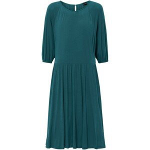 Bonprix BODYFLIRT pohodlné šaty s 3/4 rukávem Barva: Zelená, Mezinárodní velikost: S, EU velikost: 36/38