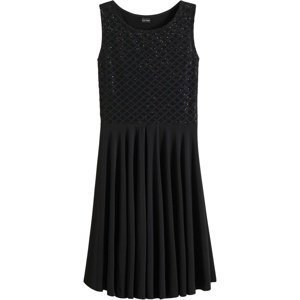 Bonprix BODYFLIRT šaty s lesklým efektem Barva: Černá, Mezinárodní velikost: S, EU velikost: 36/38