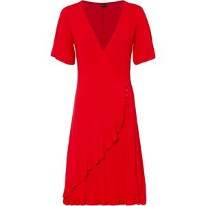 Bonprix BODYFLIRT šaty s volánem Barva: Červená, Mezinárodní velikost: XL, EU velikost: 48/50