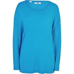 BONPRIX žebrované triko Barva: Modrá, Mezinárodní velikost: XL, EU velikost: 48/50