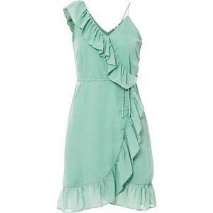 Bonprix RAINBOW zavinovací šaty s volány Barva: Zelená, Mezinárodní velikost: M, EU velikost: 40