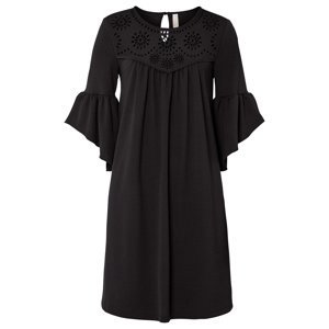 Bonprix BODYFLIRT šaty s prostřihy Barva: Černá, Mezinárodní velikost: S, EU velikost: 36/38