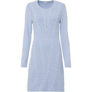 Bonprix BODYFLIRT pletené šaty Barva: Modrá, Mezinárodní velikost: M, EU velikost: 40/42