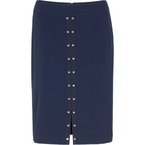 Bonprix BPC SELECTION sukně s nýty Barva: Modrá, Mezinárodní velikost: XL, EU velikost: 50