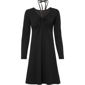 Bonprix BODYFLIRT šaty s ozdobným páskem Barva: Černá, Mezinárodní velikost: S, EU velikost: 36/38