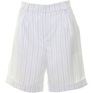 jiná značka NA-KD »High Waist Striped Shorts« kraťasy< Barva: Bílá, Mezinárodní velikost: XS, EU velikost: 34