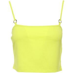 jiná značka NA-KD "Cropped Circle Detail Singlet" krátký top< Barva: Žlutá, Mezinárodní velikost: XL