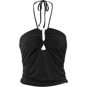 Bonprix BODYFLIRT top s řasením Barva: Černá, Mezinárodní velikost: M, EU velikost: 40/42