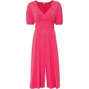 Bonprix BODYFLIRT žerzejové šaty s pružným pasem Barva: Růžová, Mezinárodní velikost: L, EU velikost: 44/46