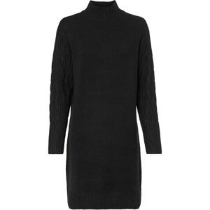 BONPRIX pletené šaty s podílem vlny Barva: Černá, Mezinárodní velikost: S, EU velikost: 36/38
