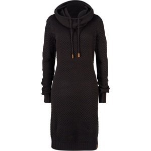 BONPRIX pletené šaty s límcem Barva: Černá, Mezinárodní velikost: S, EU velikost: 36/38