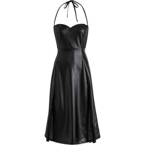 Bonprix BODYFLIRT šaty z umělé kůže s krajkou Barva: Černá, Mezinárodní velikost: S, EU velikost: 36/38