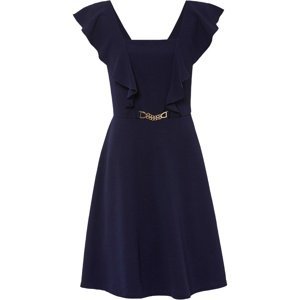 Bonprix BODYFLIRT šaty s řetízkem Barva: Modrá, Mezinárodní velikost: XS, EU velikost: 32/34