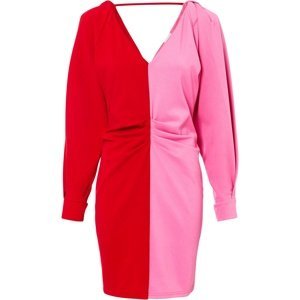 Bonprix BODYFLIRT dvoubarevné šaty Barva: Červená, Mezinárodní velikost: M, EU velikost: 40/42