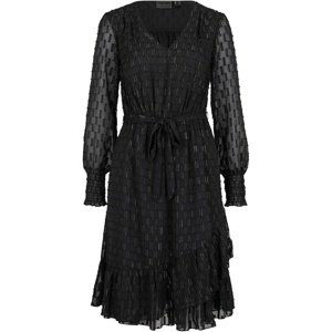 Bonprix BPC SELECTION šifonové šaty s metalickou nitkou Barva: Černá, Mezinárodní velikost: M, EU velikost: 42