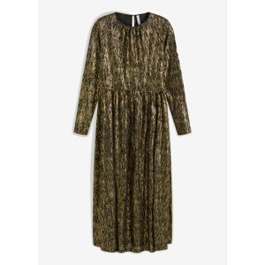 Bonprix BODYFLIRT šaty se zlatým vzorem Barva: Černá, Mezinárodní velikost: L, EU velikost: 44/46