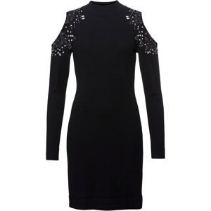 Bonprix BODYFLIRT úpletové šaty Barva: Černá, Mezinárodní velikost: M, EU velikost: 40/42