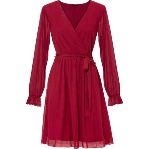 Bonprix BODYFLIRT síťované šaty Barva: Červená, Mezinárodní velikost: XXL, EU velikost: 52/54