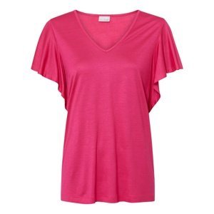 Bonprix BODYFLIRT tričko s volánovými rukávy Barva: Růžová, Mezinárodní velikost: XL, EU velikost: 48/50