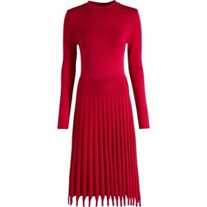 Bonprix BODYFLIRT plisované šaty Barva: Červená, Mezinárodní velikost: M, EU velikost: 40/42