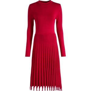 Bonprix BODYFLIRT plisované šaty Barva: Červená, Mezinárodní velikost: XL, EU velikost: 48/50