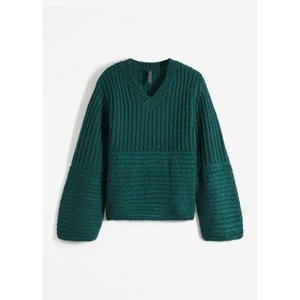 Bonprix RAINBOW pletený svetr Barva: Zelená, Mezinárodní velikost: XS, EU velikost: 32/34