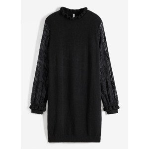 Bonprix BODYFLIRT pletené šaty Barva: Černá, Mezinárodní velikost: S, EU velikost: 36/38
