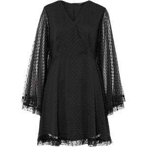 Bonprix BODYFLIRT šaty s širokými rukávy Barva: Černá, Mezinárodní velikost: L, EU velikost: 46