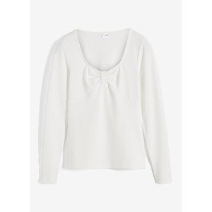Bonprix BODYFLIRT tričko s dlouhým rukávem Barva: Bílá, Mezinárodní velikost: L, EU velikost: 44/46