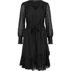 Bonprix BPC SELECTION šifonové šaty s metalickou nitkou Barva: Černá, Mezinárodní velikost: M, EU velikost: 40