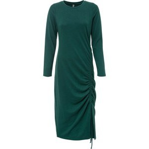 Bonprix RAINBOW úpletové šaty s řasením Barva: Zelená, Mezinárodní velikost: S, EU velikost: 36/38