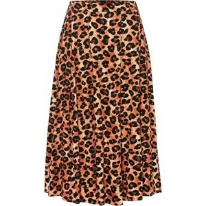 Bonprix BODYFLIRT sukně s leopardím vzorem Barva: Hnědá, Mezinárodní velikost: S, EU velikost: 36