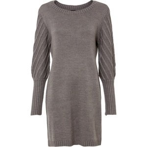 Bonprix BODYFLIRT pletené šaty Barva: Šedá, Mezinárodní velikost: M, EU velikost: 40/42