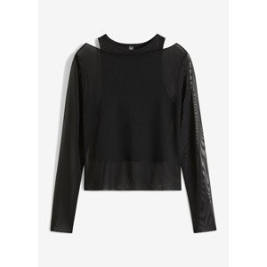 Bonprix RAINBOW tričko 2v1 Barva: Černá, Mezinárodní velikost: XL, EU velikost: 48/50