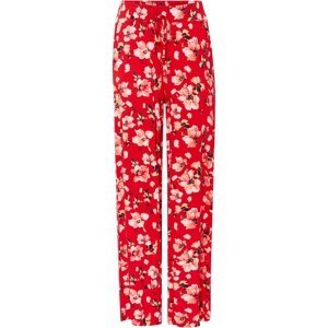 Bonprix RAINBOW kalhoty s květy Barva: Červená, Mezinárodní velikost: S, EU velikost: 36/38