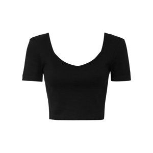 Bonprix RAINBOW žebrované tričko krátkého střihu Barva: Černá, Mezinárodní velikost: L, EU velikost: 44/46