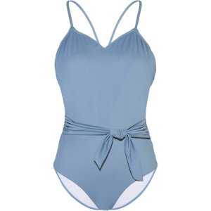 Bonprix BODYFLIRT jednodílné plavky s páskem Barva: Modrá, Mezinárodní velikost: M, EU velikost: 42