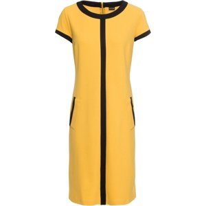 Bonprix BODYFLIRT zajímavé šaty Barva: Žlutá, Mezinárodní velikost: XS, EU velikost: 34