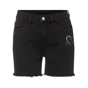 Bonprix BODYFLIRT riflové šortky s aplikací Barva: Černá, Mezinárodní velikost: S, EU velikost: 38