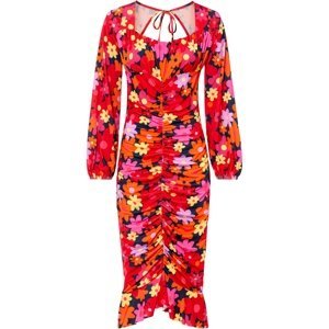 Bonprix BODYFLIRT šaty s květy Barva: Multikolor, Mezinárodní velikost: S, EU velikost: 36/38