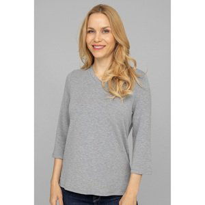 QVC DENIM & CO. tričko s 3/4 rukávy Barva: Šedá, Mezinárodní velikost: XL, EU velikost: 48