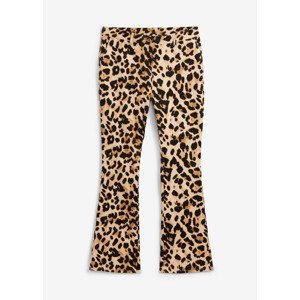 Bonprix BPC SELECTION kalhoty s leopardím vzorem Barva: Béžová, Mezinárodní velikost: L, EU velikost: 44