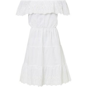 Bonprix BODYFLIRT Carmen šaty s krajkou Barva: Bílá, Mezinárodní velikost: L, EU velikost: 46