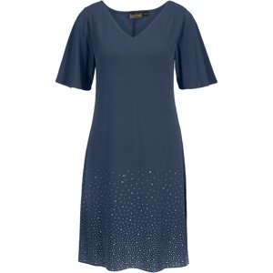 Bonprix BPC SELECTION šaty s kamínky Barva: Modrá, Mezinárodní velikost: S, EU velikost: 36/38