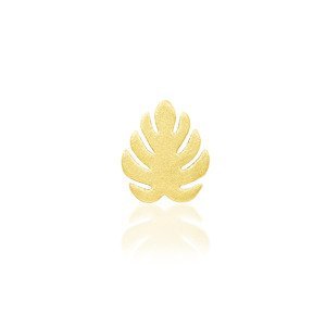 Bezzávitová koncovka piercingu ze 14 kt zlata 585/1000 Monstera Barva produktu: Bílé zlato