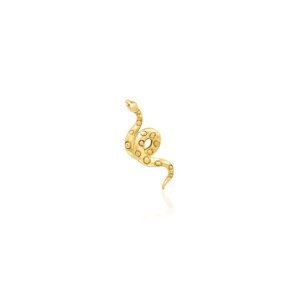 Bezzávitová koncovka piercingu ze 14 kt zlata 585/1000 Textured Snake Barva produktu: Žluté zlato