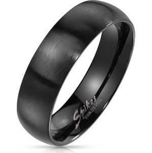 Černý ocelový matný prsten Velikost prstenu: 49