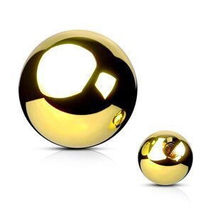 Náhradní ocelová kulička - zlatá Velikost: 1,6 mm x 5mm